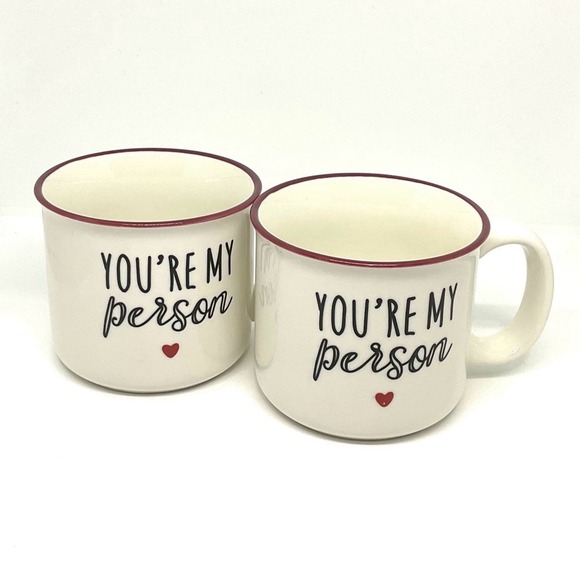 2 Ceramic Mugs “You’re My Person” - Picture 3 of 5